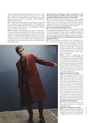 Tilda wears a Gucci dress,
$6,665, socks, $110, and
shoes, $935. Eamon wears
a Prada jacket, $5,520,
shirt, $1,100, pants,
$1,350, and shoes, $850.
Lafitte socks, $30.
All prices approximate;
details last pages.
 