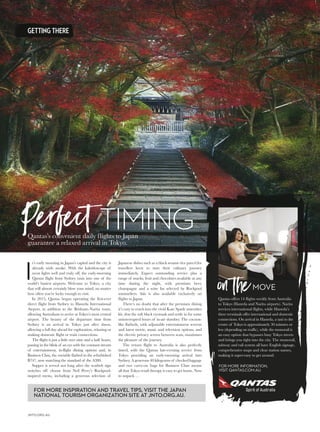 i i a i LUXURY
South of Tokyo, luxurious Amanemu offers
serious onsen indulgence, sitting quietly among
forested hills off the beaten track of Japan’s
main visitor trails. Retreat to ocean views from
the spa treatment suites, outdoor onsen bath
pavilions, a yoga studio, watsu water therapy
pool and the signature Aman face and body
treatments; www.aman.com.
ri r i ZEN
With superb views of the surrounding
mountains and namesake river from every
room, Bettei Otozure offers a boutique ryokan
and onsen experience with all the serenity
of rural Japan. Enjoy the natural healing
properties of the mountainous hot springs
in your own private hot-spring bath on the
balcony in each room; tablethotels.com.
or RETREAT
A picturesque French-inspired retreat, Arcana
Izu sits south of Mount Fuji and offers a
complete escape from the city. With soothing
floor-to-ceiling views of the forest, Arcana Izu is
popular with international guests and wealthy
Tokyoites for its Zen-like simplicity and private
hot spring baths. Book ahead for an Akura Spa
experience using the therapeutic waters of the
Yugashima onsen; tablethotels.com.
The ryokan tradition is a fascinating window into old-world Japan, where great pride is taken in the hospitality,
dining and beautiful bathing facilities offered. Beniya Mukayu is no exception to this tradition, standing on a
hill of the sacred Yakushiyama, with all the tranquil Zen-like simplicity to be expected; its modernist
architectural design perfectly complementing the moss-covered Japanese garden at its centre. This is a retreat
where less is more and the traditions of Japan are quietly incorporated into all 17 of the Western-style and
traditional tatami-mat rooms and suites.
Downstairs from the main lounge are separate men’s and women’s onsen with sauna. While getting naked in
front of strangers may be confronting, the onsen ritual of bathing on the wooden stool, rinsing and preparing
for the hot spring waters is worth the journey, with every step as liberating as the next. The ryokan’s unique
Yakushiyama natural body products add further sensuality to the preparation. Compared to a sento (Japanese
public bathhouse), the onsen is a much more private experience at Beniya Mukayu; however, if the quiet
communal area is still too much, each guest room also offers a private outdoor onsen (known as a rotenburo) on
the balcony of each room.
Melding the power of the spring waters with Japanese herbs, the ryokan IT[W WᙘMZ[ AIS][PQaIUI NIKQIT IVL
body treatments using customised herbal balls and creams blended according to the physical condition and
constitution of each guest. A unique spa experience is guaranteed.
Beniya Mukayu is a modern ryokan at its very best, with impeccable attention to guests. As the sun rises,
proprietress Sachiko Nakamichi hosts 7am yoga on the timber deck, a 45-minute stretching and contemplative
experience that brings new meaning to the tree pose, as the perfect proportions of the branches of the region’s
red pines rise up from the garden in front, while the sun moves steadily behind.
At night, guests gather in the ryokan’s black timber dining room while the resident chef prepares a traditional
10-course kaiseki meal made from locally sourced ingredients, with a particular focus on seafood from the Sea
of Japan in the Honshu area, served on locally crafted ceramics.
Find Beniya Mukayu and other luxury ryokan with onsen in Japan at tablethotels.com.
A courtyard garden.
Dinner, kaiseki-style.
Ryokan slippers.
TOP THREE ONSEN
JNTO.ORG.AU
SPECIAL FEATURE
 