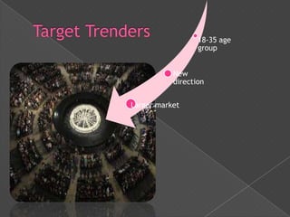 18-35 age
                  group


           New
           direction


Larger market
 