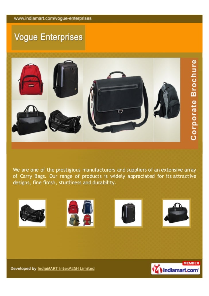 Vogue Enterprises, Mumbai, Carry Bags