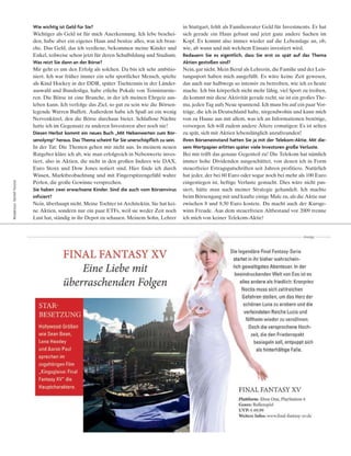 Redaktion:DetlefFeistel
Wie wichtig ist Geld für Sie?
Wichtiger als Geld ist für mich Anerkennung. Ich lebe beschei-
den, habe aber ein eigenes Haus und besitze alles, was ich brau-
che. Das Geld, das ich verdiene, bekommen meine Kinder und
Enkel, teilweise schon jetzt für deren Schulbildung und Studium.
Was reizt Sie dann an der Börse?
Mir geht es um den Erfolg als solchen. Da bin ich sehr ambitio-
niert. Ich war früher immer ein sehr sportlicher Mensch, spielte
als Kind Hockey in der DDR, später Tischtennis in der Länder-
auswahl und Bundesliga, habe etliche Pokale von Tennisturnie-
ren. Die Börse ist eine Branche, in der ich meinen Ehrgeiz aus-
leben kann. Ich verfolge das Ziel, so gut zu sein wie die Börsen-
legende Warren Buffett. Außerdem habe ich Spaß an ein wenig
Nervenkitzel, den die Börse durchaus bietet. Schlaflose Nächte
hatte ich im Gegensatz zu anderen Investoren aber noch nie!
Diesen Herbst kommt ein neues Buch „Mit Nebenwerten zum Bör-
senolymp“ heraus. Das Thema scheint für Sie unerschöpflich zu sein.
In der Tat: Die Themen gehen mir nicht aus. In meinem neuen
Ratgeber kläre ich ab, wie man erfolgreich in Nebenwerte inves-
tiert, also in Aktien, die nicht in den großen Indizes wie DAX,
Euro Stoxx und Dow Jones notiert sind. Hier finde ich durch
Wissen, Marktbeobachtung und mit Fingerspitzengefühl wahre
Perlen, die große Gewinne versprechen.
Sie haben zwei erwachsene Kinder. Sind die auch vom Börsenvirus
infiziert?
Nein, überhaupt nicht. Meine Tochter ist Architektin. Sie hat kei-
ne Aktien, sondern nur ein paar ETFs, weil sie weder Zeit noch
Lust hat, ständig in ihr Depot zu schauen. Meinem Sohn, Lehrer
in Stuttgart, fehlt als Familienvater Geld für Investments. Er hat
sich gerade ein Haus gebaut und jetzt ganz andere Sachen im
Kopf. Es kommt also immer wieder auf die Lebenslage an, ob,
wie, ab wann und mit welchem Einsatz investiert wird.
Bedauern Sie es eigentlich, dass Sie erst so spät auf das Thema
Aktien gestoßen sind?
Nein, gar nicht. Mein Beruf als Lehrerin, die Familie und der Leis-
tungssport haben mich ausgefüllt. Es wäre keine Zeit gewesen,
das auch nur halbwegs so intensiv zu betreiben, wie ich es heute
mache. Ich bin körperlich nicht mehr fähig, viel Sport zu treiben,
da kommt mir diese Aktivität gerade recht, sie ist ein großes The-
ma, jeden Tag aufs Neue spannend. Ich muss bis auf ein paar Vor-
träge, die ich in Deutschland halte, nirgendwohin und kann mich
von zu Hause aus mit allem, was ich an Informationen benötige,
versorgen. Ich will zudem andere Ältere ermutigen: Es ist selten
zu spät, sich mit Aktien lebenslänglich anzufreunden!
Ihren Börseneinstand hatten Sie ja mit der Telekom-Aktie. Mit die-
sem Wertpapier erlitten später viele Investoren große Verluste.
Bei mir trifft das genaue Gegenteil zu! Die Telekom hat nämlich
immer hohe Dividenden ausgeschüttet, von denen ich in Form
steuerfreier Ertragsgutschriften seit Jahren profitiere. Natürlich
hat jeder, der bei 60 Euro oder sogar noch bei mehr als 100 Euro
eingestiegen ist, heftige Verluste gemacht. Dies wäre nicht pas-
siert, hätte man nach meiner Strategie gehandelt. Ich machte
beim Börsengang mit und kaufte einige Male zu, als die Aktie nur
zwischen 8 und 8,50 Euro kostete. Da macht auch der Kursge-
winn Freude. Aus dem steuerfreien Altbestand vor 2009 trenne
ich mich von keiner Telekom-Aktie!
 