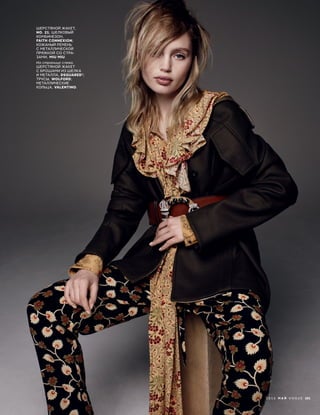 ШЕРСТЯНОЙ ЖАКЕТ,
NO. 21; ШЕЛКОВЫЙ
КОМБИНЕЗОН,
FAITH CONNEXION;
КОЖАНЫЙ РЕМЕНЬ
С МЕТАЛЛИЧЕСКОЙ
ПРЯЖКОЙ СО СТРА-
ЗАМИ, MIU MIU.
На странице слева.
ШЕРСТЯНОЙ ЖАКЕТ
С БРОШАМИ ИЗ ШЕЛКА
И МЕТАЛЛА, DSQUARED²;
ТРУСЫ, WOLFORD;
МЕТАЛЛИЧЕСКИЕ
КОЛЬЦА, VALENTINO.
2 0 1 6 М А Й V O G U E 161
 