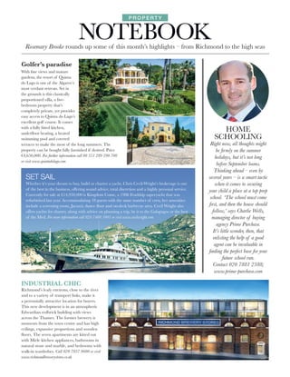 P R O P E RT Y
SET SAIL
 