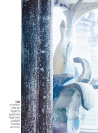 FEMME
FATALE
Initsconstruction,
thiscorsetdress—
withava-voom
bandeauatthe
chest—isaclassic
hourglass. The
addition of an
exposed bra raises
the temperature to
scorching. Oscar de
la Renta silk-cady
dress, $3,290;
select Oscar de la
Renta boutiques.
Dawnamatrix
gloves. Details,
see In This Issue.
 