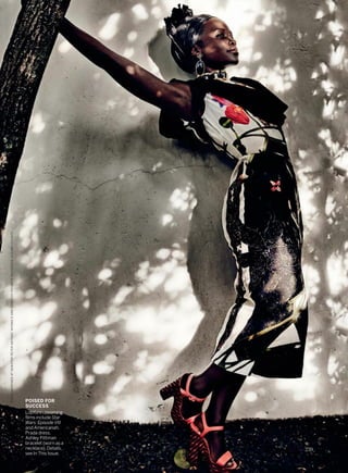 POISED FOR
SUCCESS
Lupita’s upcoming
films include Star
Wars: Episode VIII
and Americanah.
Prada dress.
Ashley Pittman
bracelet (worn as a
necklace). Details,
see In This Issue.
259
PHOTOGRAPHEDATSENATORPETERANYANG’NYONG’OANDDOROTHYNYONG’ORESIDENCE,KISUMUCOUNTY
 