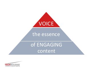 VOICE
the essence
of ENGAGING
content
 