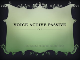 VOICE ACTIVE PASSIVE
SORANGELA CEDRARO DE ALVAREZ
 