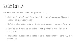 Voice and choice | PPTX