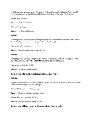 Voice Rules.pdf Voice Change Rules for ELA students (Grammar) | PDF