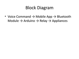 Voice-Controlled Home Automation System Using Arduino and Bluetooth | PPTX