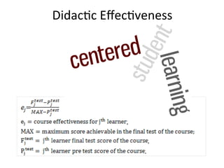 Didac,c	
  Eﬀec,veness	
  
 