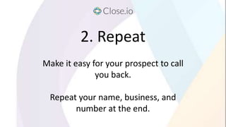 Five quick tips to leave killer sales voicemails | PPT