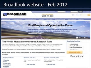 Broadlook website - Feb 2012
 
