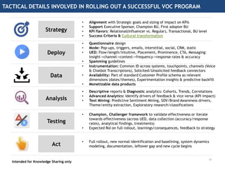 Augment the actionability of Analytics with the “Voice of Customer” | PPTX