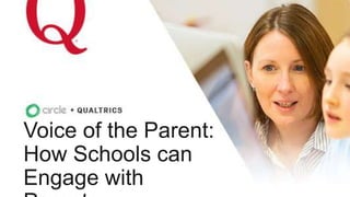 Voice of the Parent:
How Schools can
Engage with
 