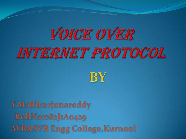 Voice over internet protocol
