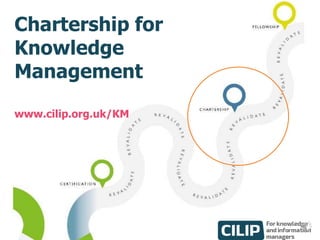 Chartership for
Knowledge
Management
www.cilip.org.uk/KM
 