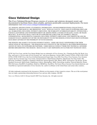 Voice over wireless lan 4.1 design guide | PDF