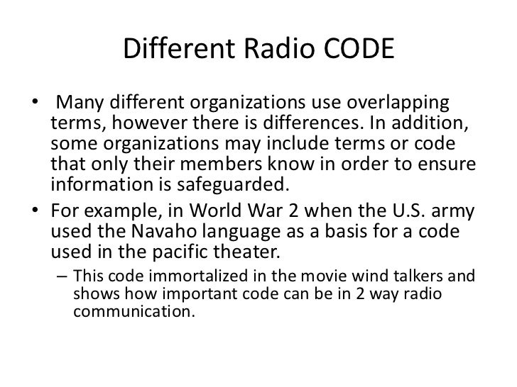 Voice procedure for 2 way radios