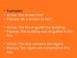 Active and Passive Voice Rules and Usage | PPTX