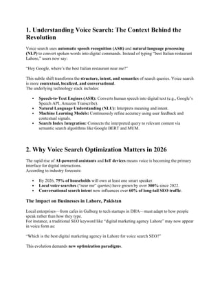 Voice Search Optimization: The Next SEO Revolution | DOCX