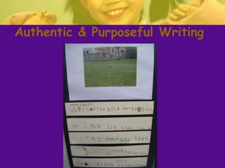 Authentic & Purposeful Writing