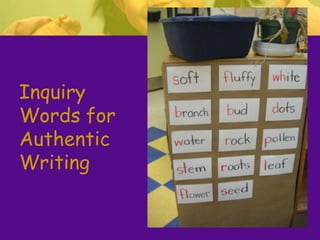 Inquiry
Words for
Authentic
Writing