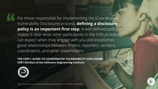 Voices of Vulnerability Disclosure Policy | PDF