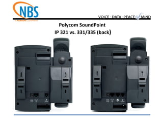 Polycom SoundPoint
IP 321 vs. 331/335 (back)
 