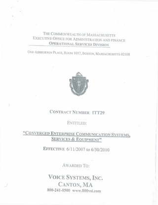 Voice systems proposed contract
