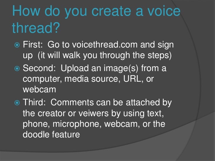 Voice thread
