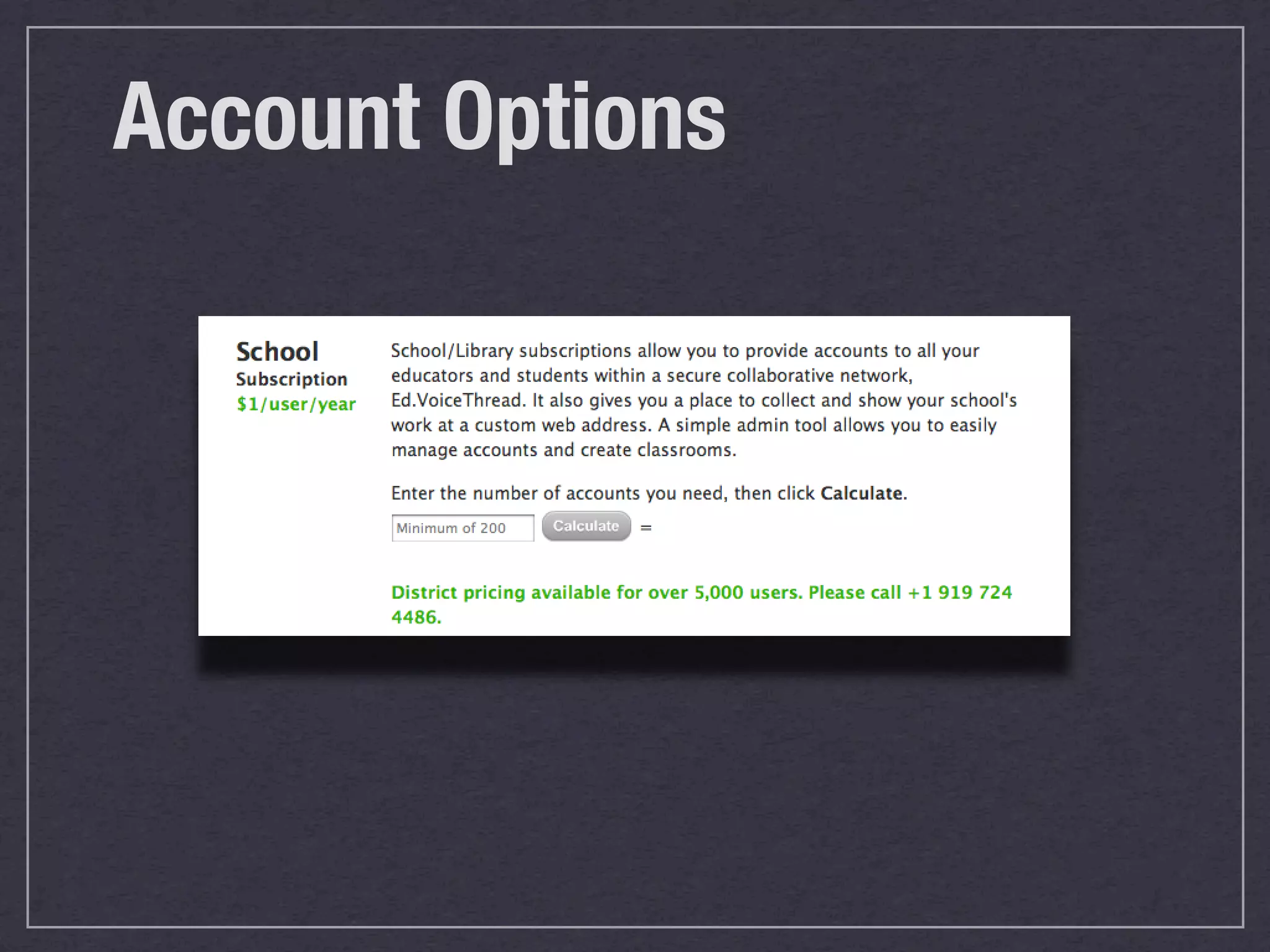 Account Options