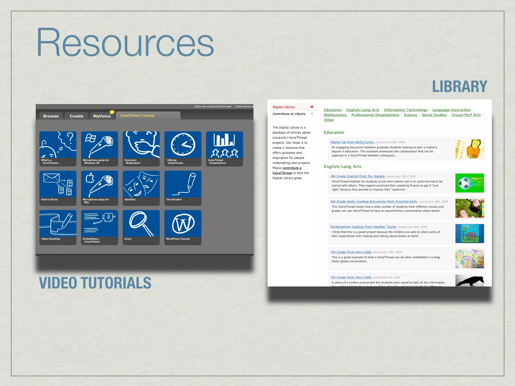 Resources
LIBRARY
VIDEO TUTORIALS