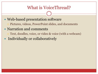 Voice thread for student presentations | PPTX