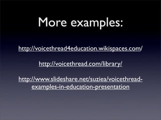 Junior and Senior Voicethread examples | PDF