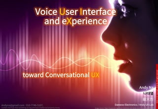 Voice User Interface and Experience toward Conversational UX | PDF