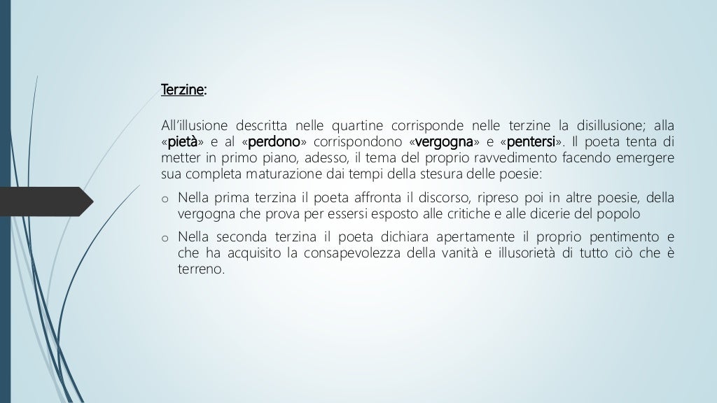 Parafrasi Di Voi Ch'ascoltate In Rime Sparse Il Suono Francesco Petrarca: Voi ch’ascoltate in rime sparse il suono
