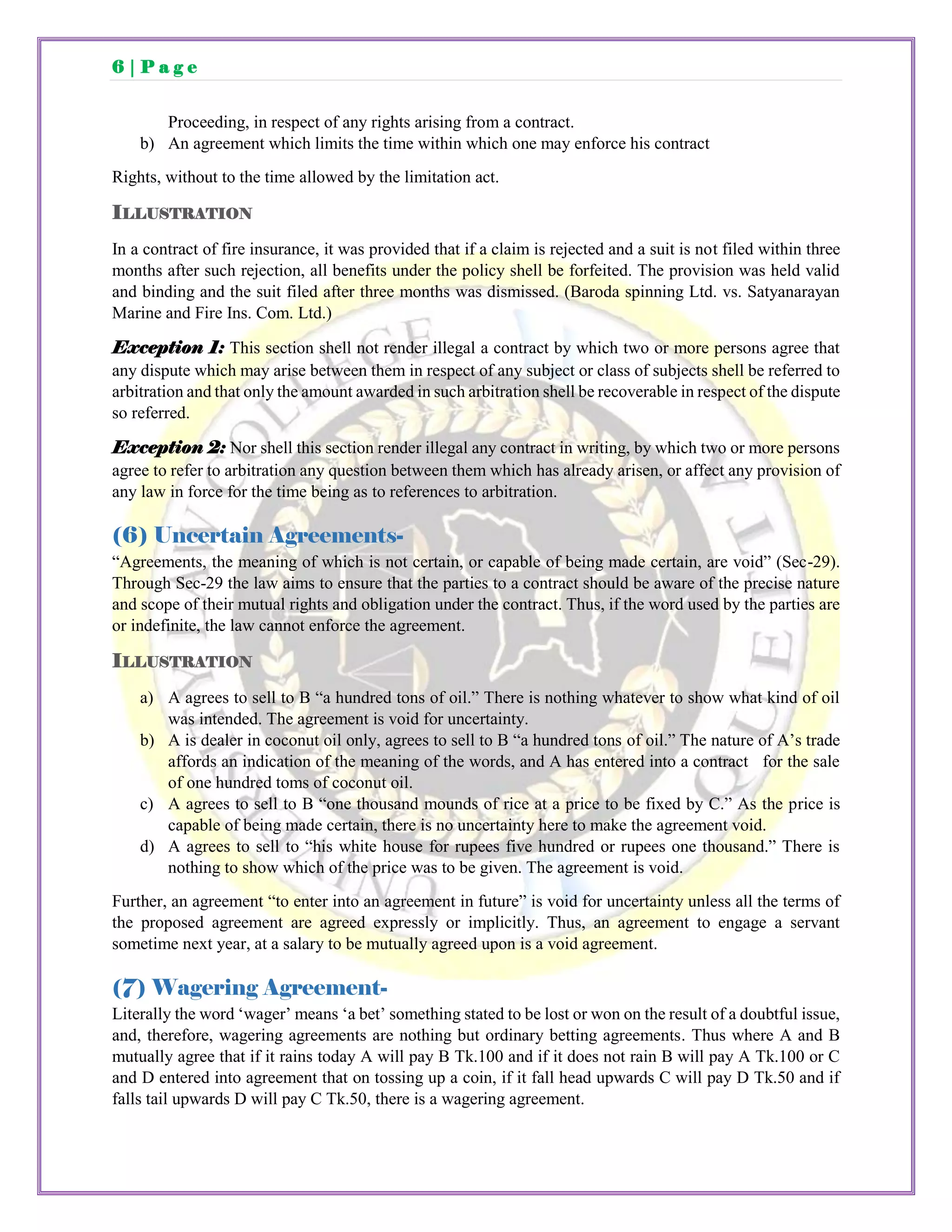 Void agreement and how a contract become voidable | PDF