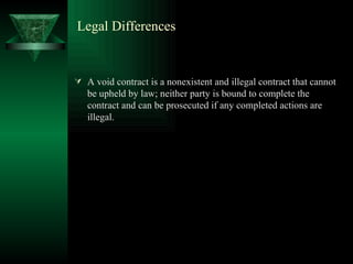 Void agreement and void contract | PPT