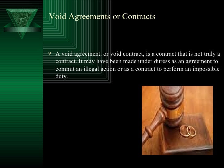 Void agreement and void contract