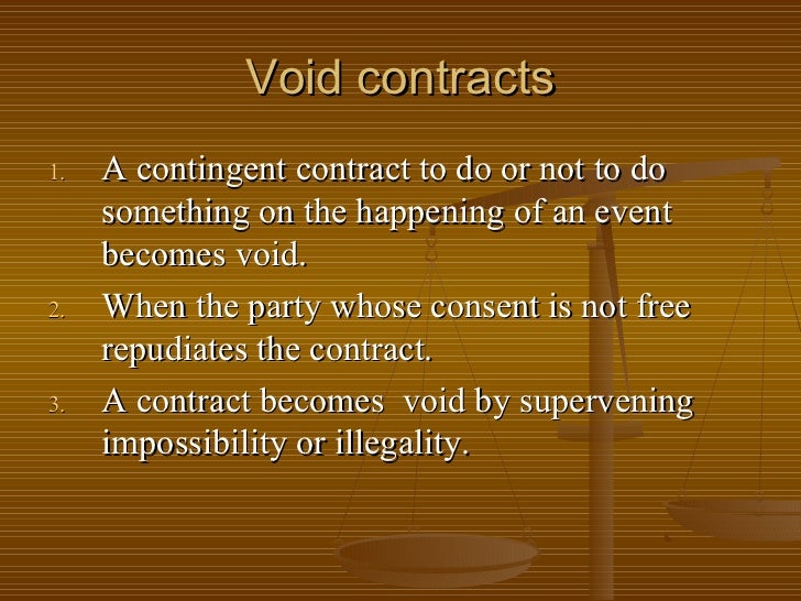 Void agreements