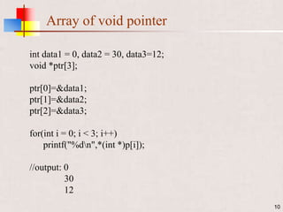Void pointer in c | PPT