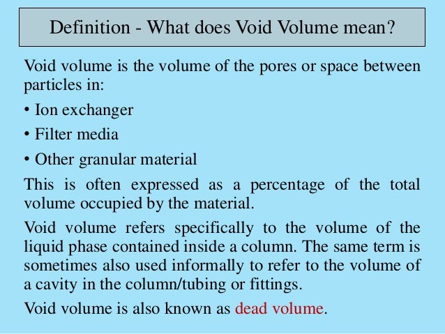 Void volume