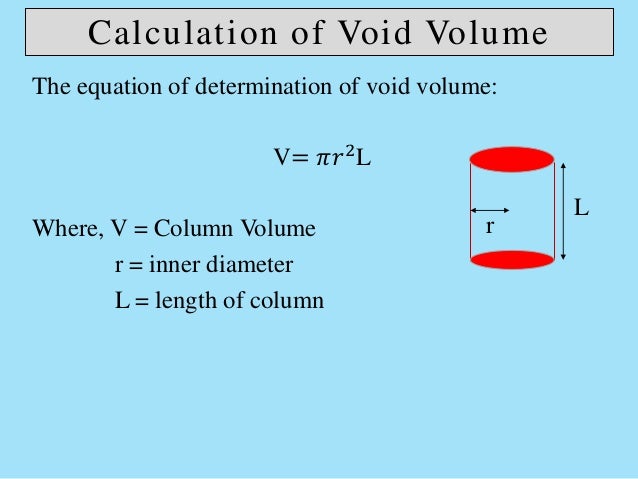 Column void volume calculator qcalculatorl