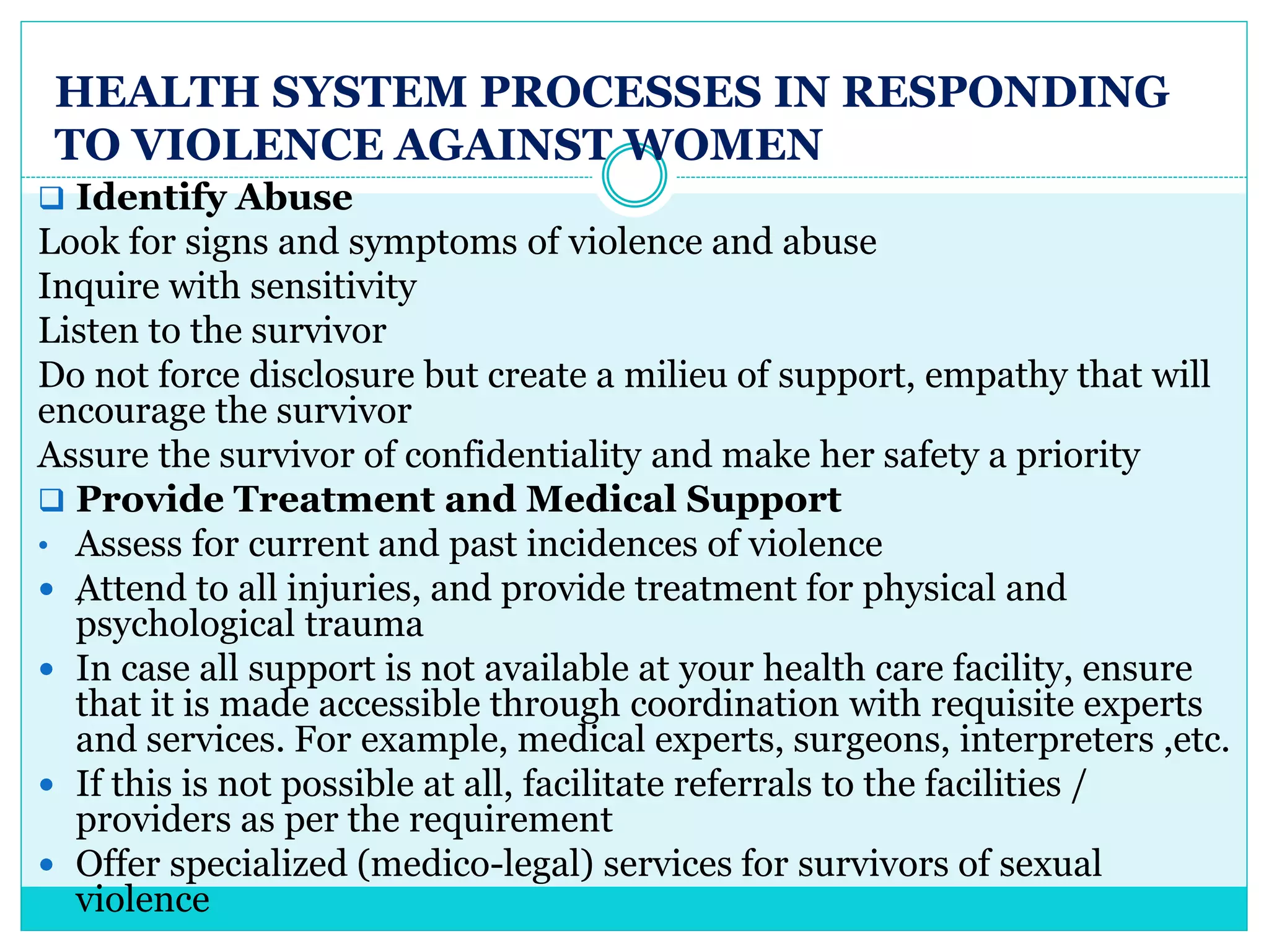 Violence against women and its effect on health | PPTX