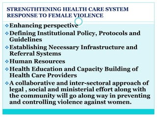 Violence against women and its effect on health | PPTX