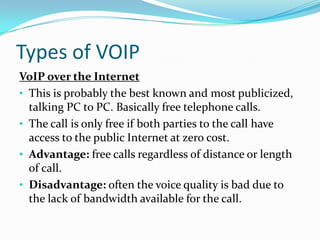 Voip Computer voice over internet protocol | PPTX