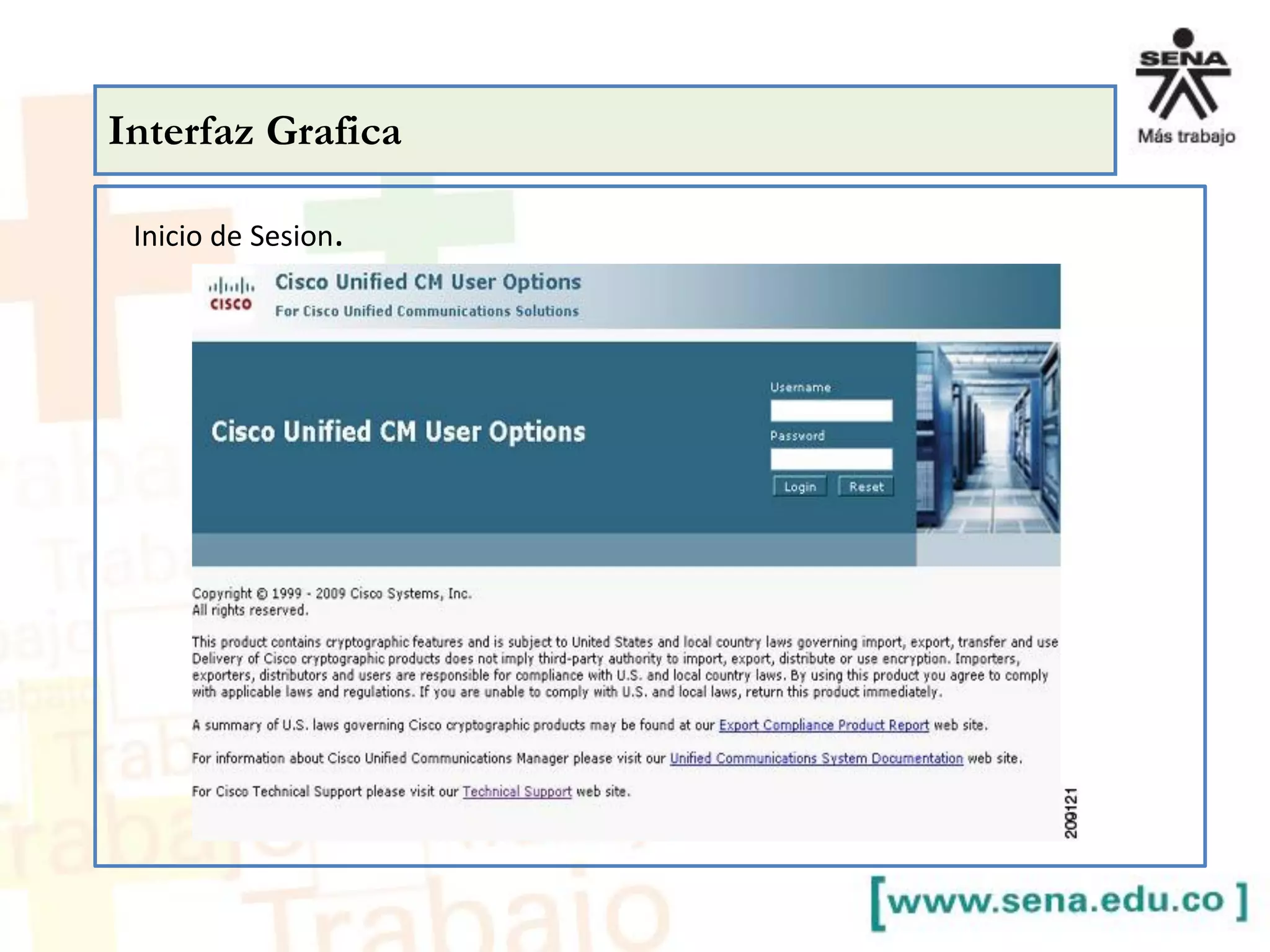 Interfaz Grafica
Inicio de Sesion.
 