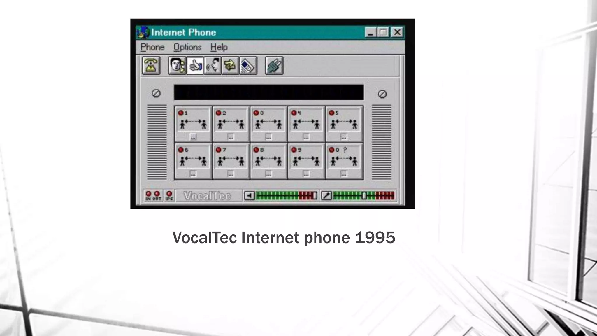 VocalTec Internet phone 1995
 