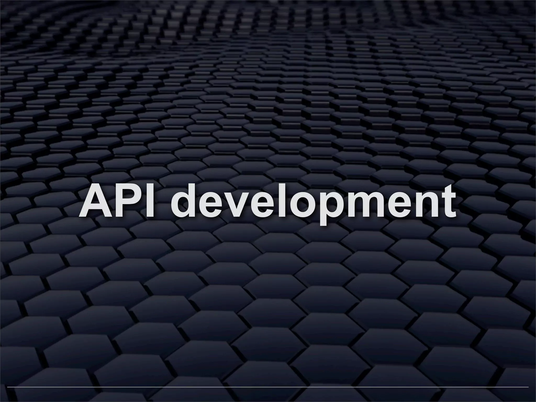 API development

 